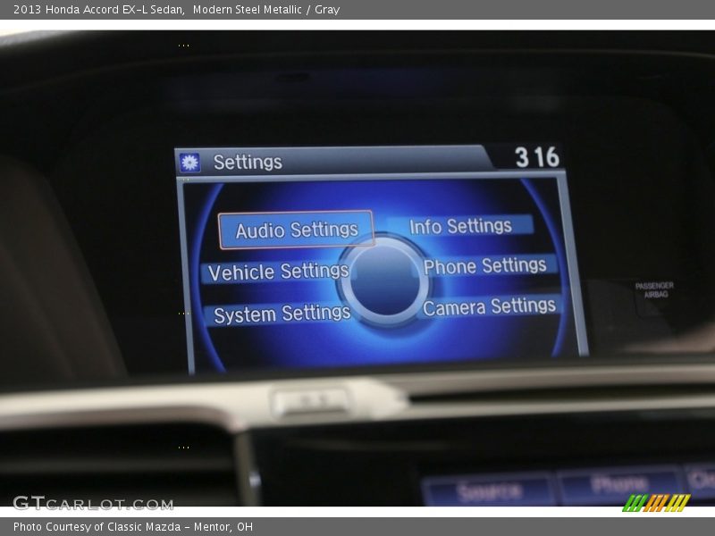 Modern Steel Metallic / Gray 2013 Honda Accord EX-L Sedan