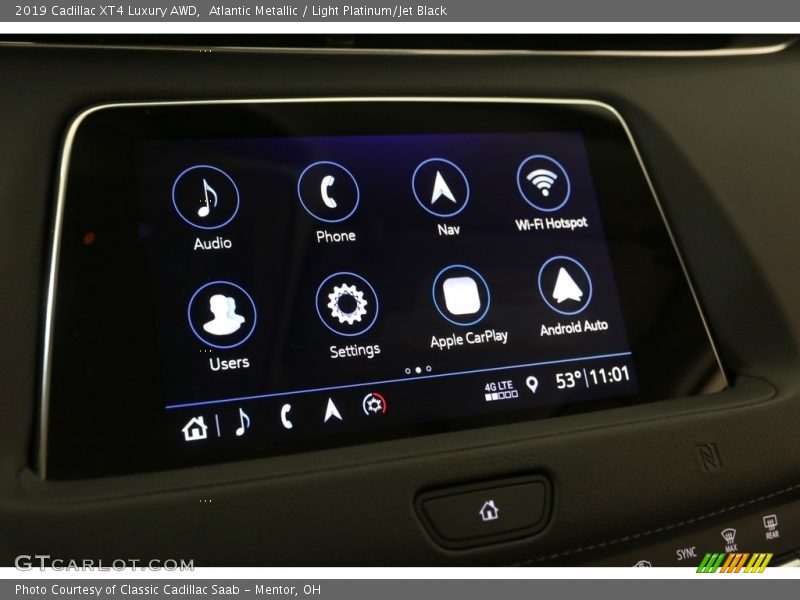 Atlantic Metallic / Light Platinum/Jet Black 2019 Cadillac XT4 Luxury AWD