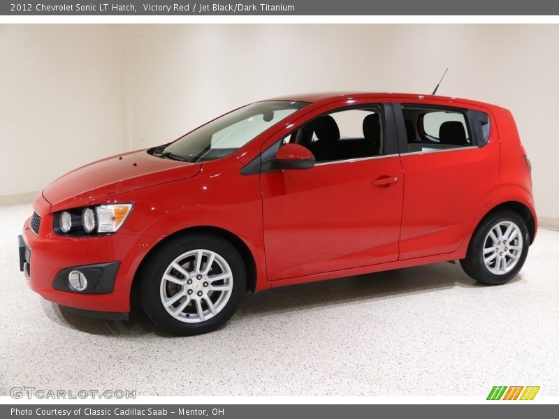 Victory Red / Jet Black/Dark Titanium 2012 Chevrolet Sonic LT Hatch