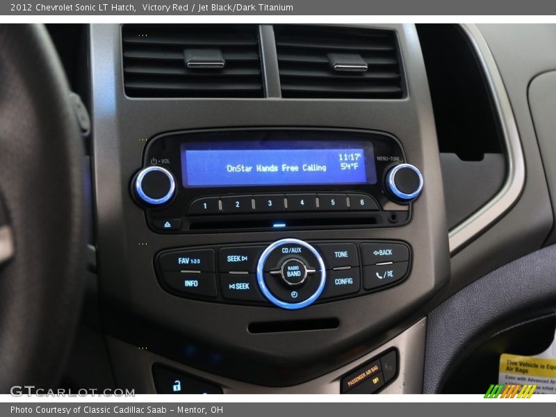 Victory Red / Jet Black/Dark Titanium 2012 Chevrolet Sonic LT Hatch