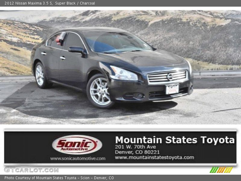 Super Black / Charcoal 2012 Nissan Maxima 3.5 S