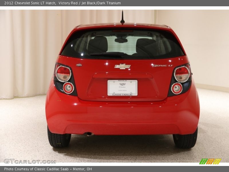 Victory Red / Jet Black/Dark Titanium 2012 Chevrolet Sonic LT Hatch