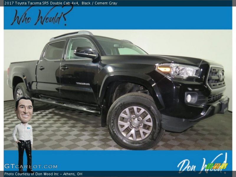 Black / Cement Gray 2017 Toyota Tacoma SR5 Double Cab 4x4