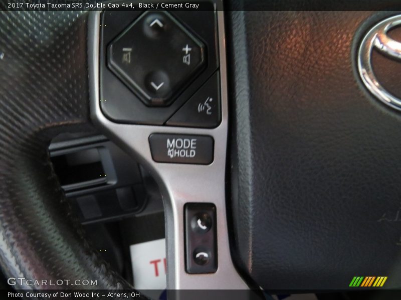 Black / Cement Gray 2017 Toyota Tacoma SR5 Double Cab 4x4