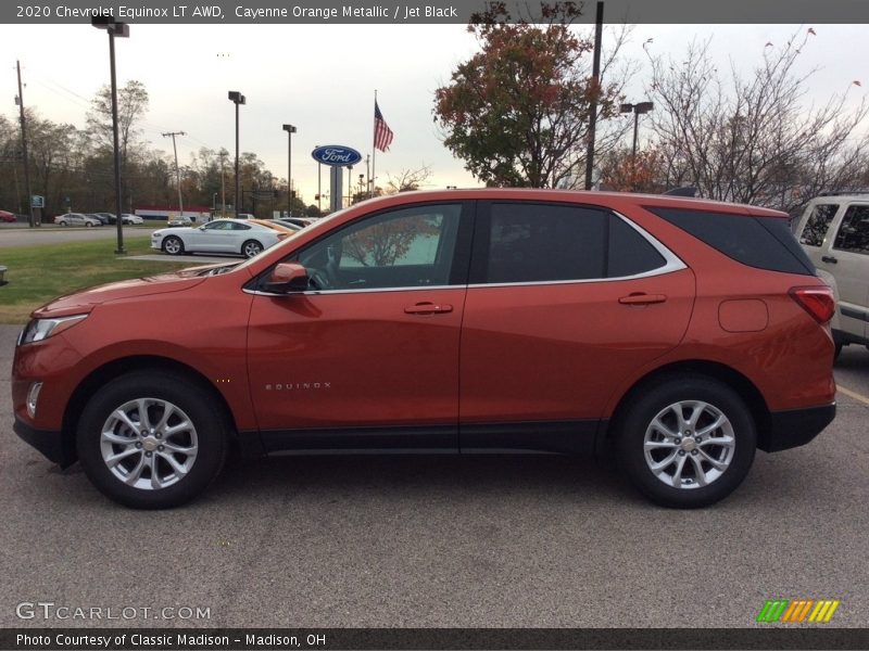 Cayenne Orange Metallic / Jet Black 2020 Chevrolet Equinox LT AWD