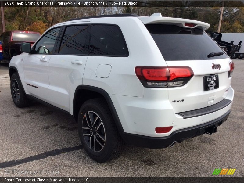 Bright White / Ruby Red/Black 2020 Jeep Grand Cherokee Trailhawk 4x4