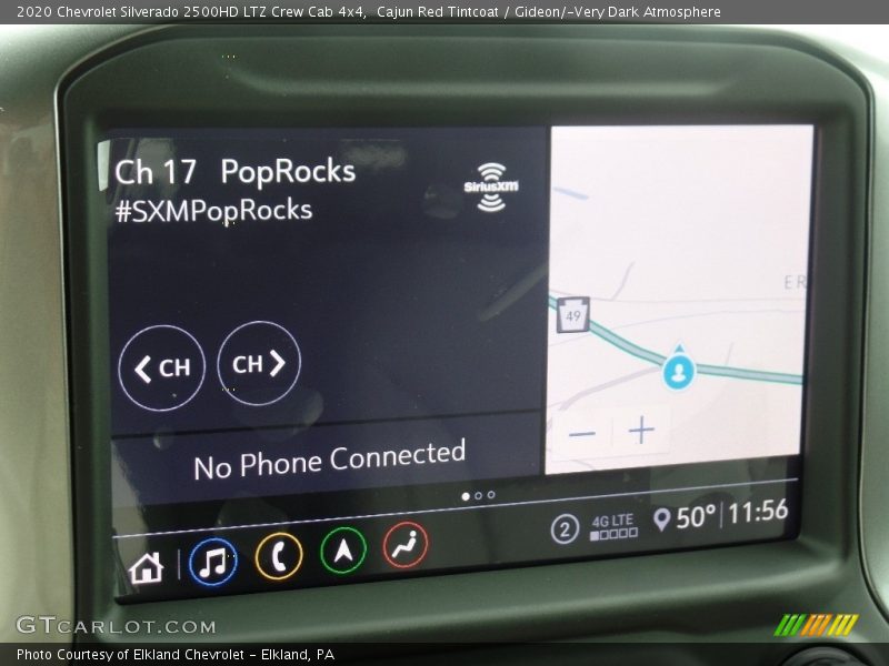 Navigation of 2020 Silverado 2500HD LTZ Crew Cab 4x4