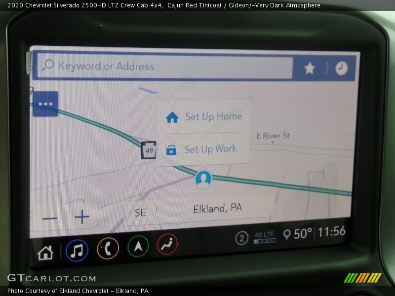 Navigation of 2020 Silverado 2500HD LTZ Crew Cab 4x4