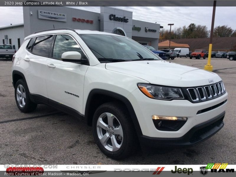 White / Black 2020 Jeep Compass Latitude 4x4