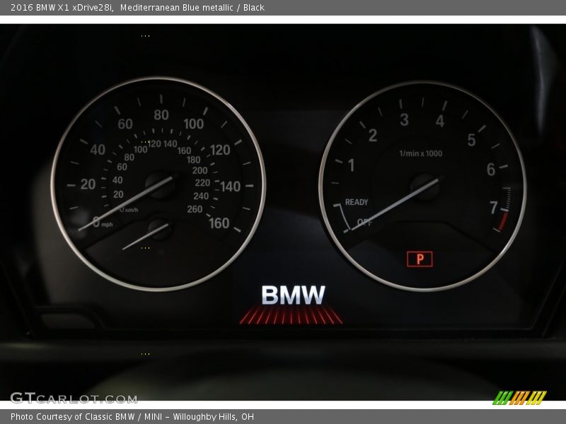 Mediterranean Blue metallic / Black 2016 BMW X1 xDrive28i