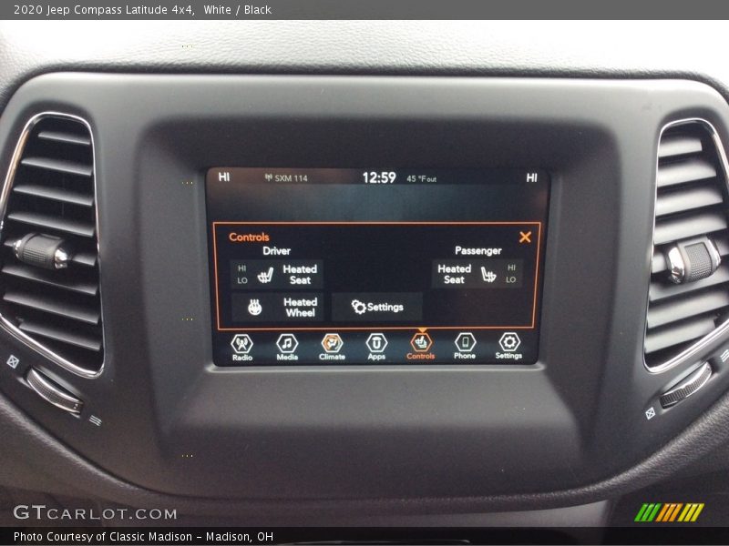 White / Black 2020 Jeep Compass Latitude 4x4