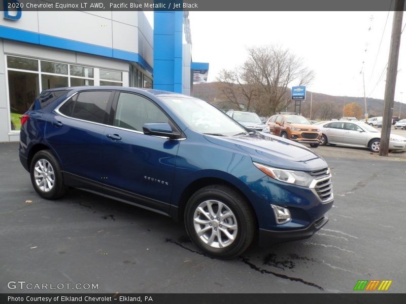 Pacific Blue Metallic / Jet Black 2020 Chevrolet Equinox LT AWD