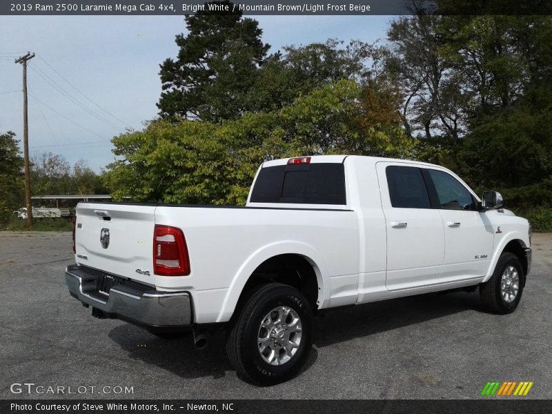 Bright White / Mountain Brown/Light Frost Beige 2019 Ram 2500 Laramie Mega Cab 4x4