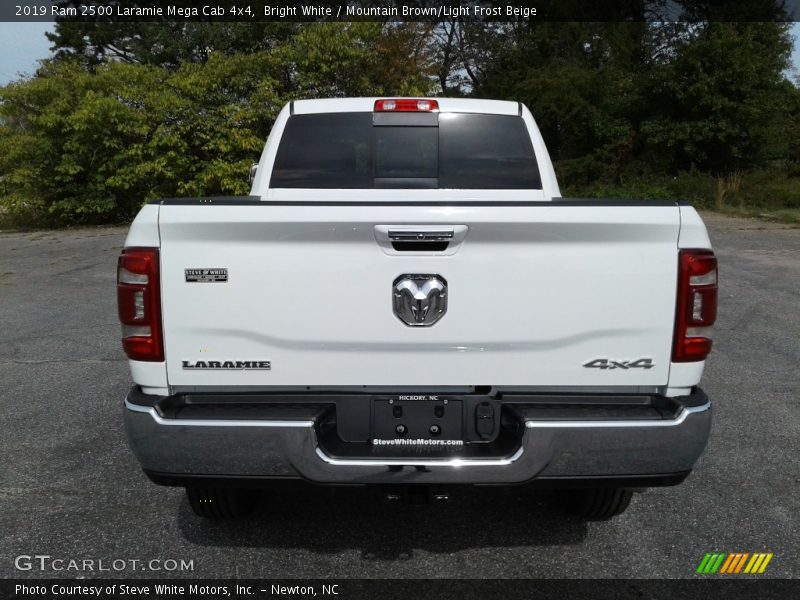 Bright White / Mountain Brown/Light Frost Beige 2019 Ram 2500 Laramie Mega Cab 4x4