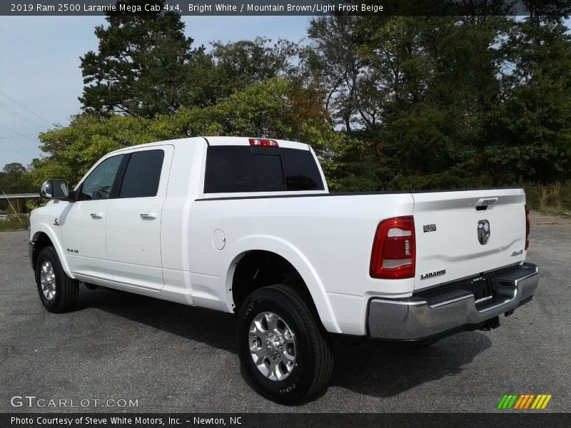 Bright White / Mountain Brown/Light Frost Beige 2019 Ram 2500 Laramie Mega Cab 4x4
