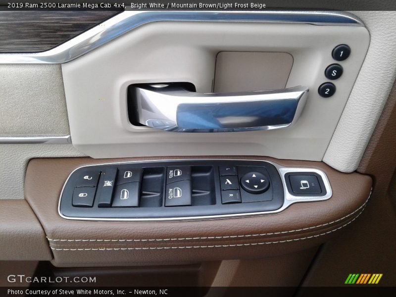 Bright White / Mountain Brown/Light Frost Beige 2019 Ram 2500 Laramie Mega Cab 4x4