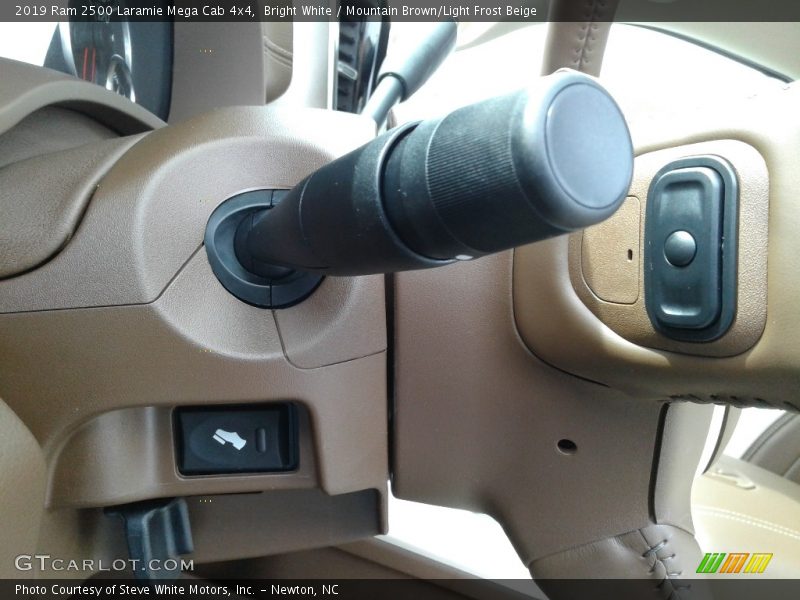 Bright White / Mountain Brown/Light Frost Beige 2019 Ram 2500 Laramie Mega Cab 4x4