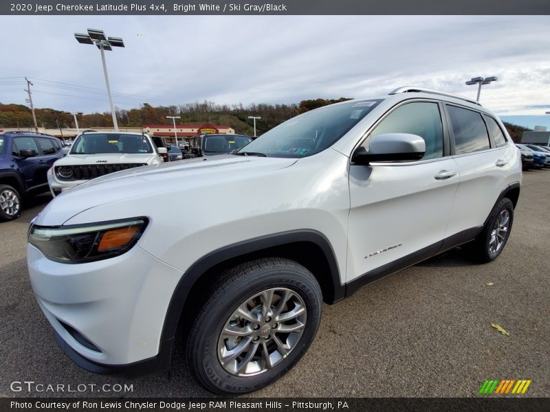 Bright White / Ski Gray/Black 2020 Jeep Cherokee Latitude Plus 4x4