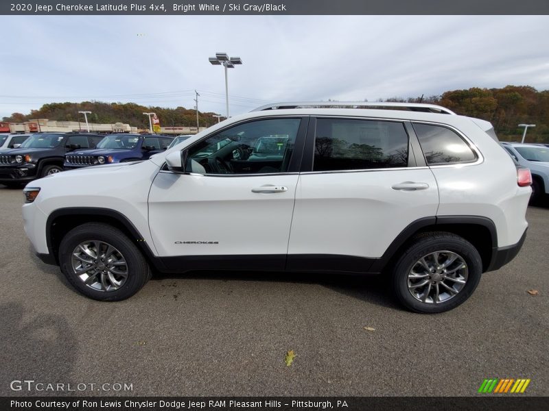 Bright White / Ski Gray/Black 2020 Jeep Cherokee Latitude Plus 4x4