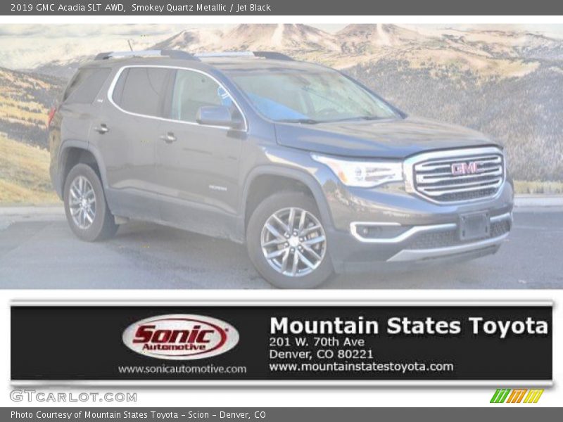 Smokey Quartz Metallic / Jet Black 2019 GMC Acadia SLT AWD