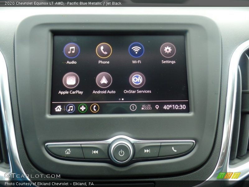 Pacific Blue Metallic / Jet Black 2020 Chevrolet Equinox LT AWD