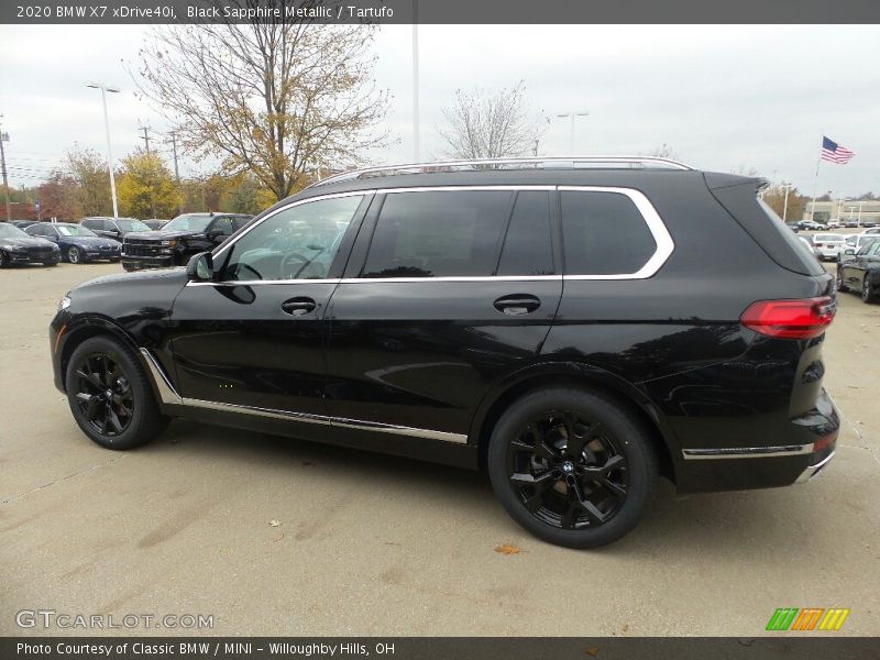 Black Sapphire Metallic / Tartufo 2020 BMW X7 xDrive40i