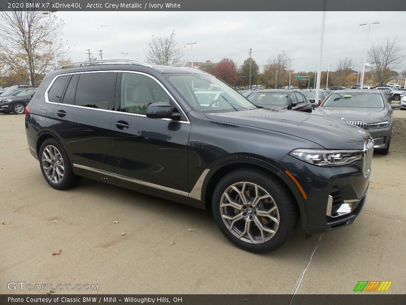 Arctic Grey Metallic / Ivory White 2020 BMW X7 xDrive40i