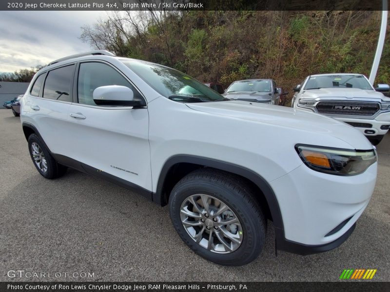 Bright White / Ski Gray/Black 2020 Jeep Cherokee Latitude Plus 4x4