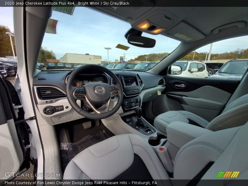 Bright White / Ski Gray/Black 2020 Jeep Cherokee Latitude Plus 4x4
