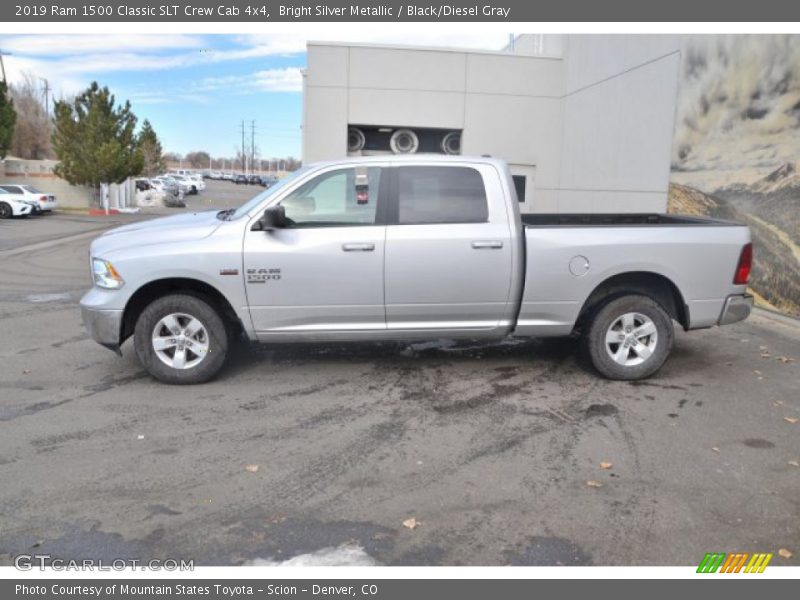 Bright Silver Metallic / Black/Diesel Gray 2019 Ram 1500 Classic SLT Crew Cab 4x4