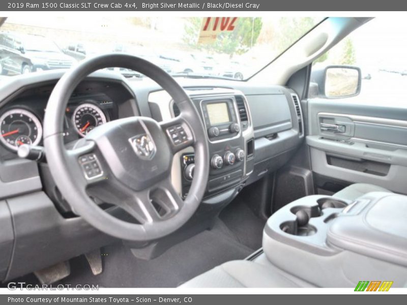 Bright Silver Metallic / Black/Diesel Gray 2019 Ram 1500 Classic SLT Crew Cab 4x4