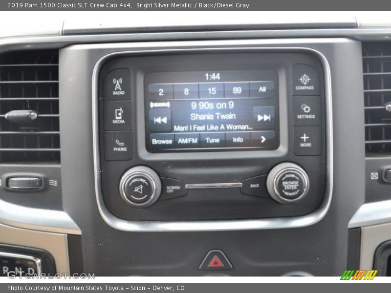Bright Silver Metallic / Black/Diesel Gray 2019 Ram 1500 Classic SLT Crew Cab 4x4