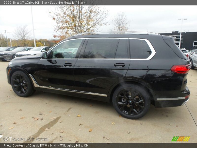 Black Sapphire Metallic / Black 2020 BMW X7 xDrive40i