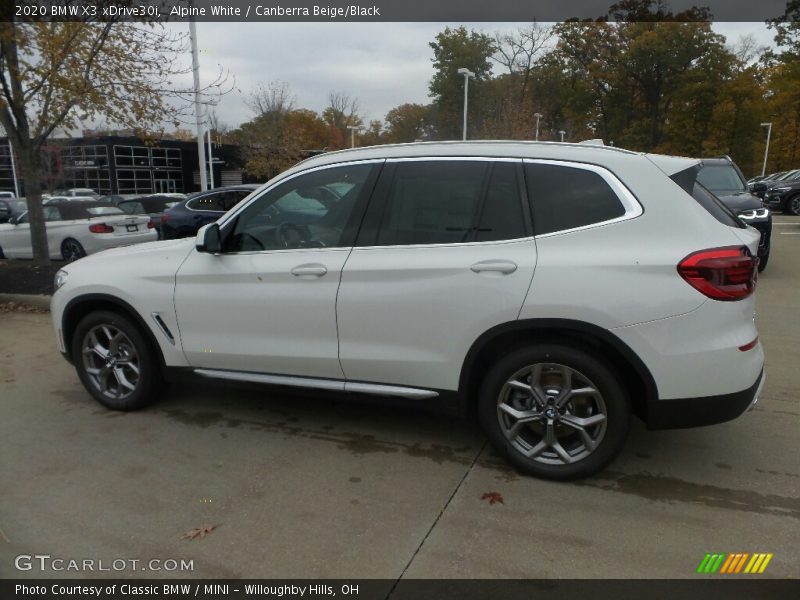 Alpine White / Canberra Beige/Black 2020 BMW X3 xDrive30i