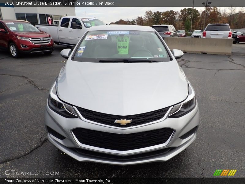 Silver Ice Metallic / Jet Black 2016 Chevrolet Cruze LT Sedan