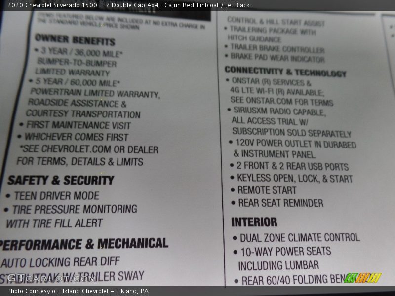 Cajun Red Tintcoat / Jet Black 2020 Chevrolet Silverado 1500 LTZ Double Cab 4x4