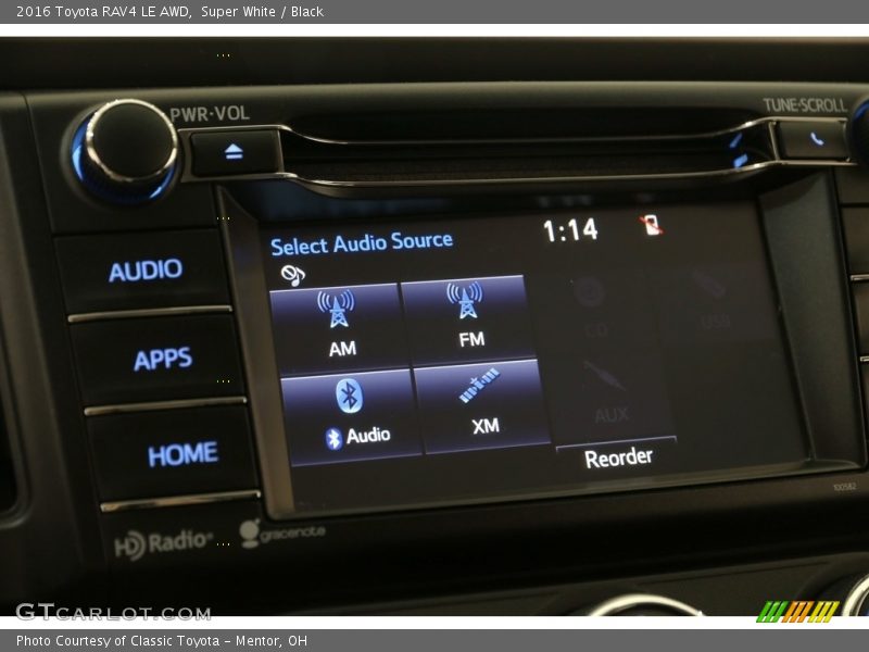 Super White / Black 2016 Toyota RAV4 LE AWD