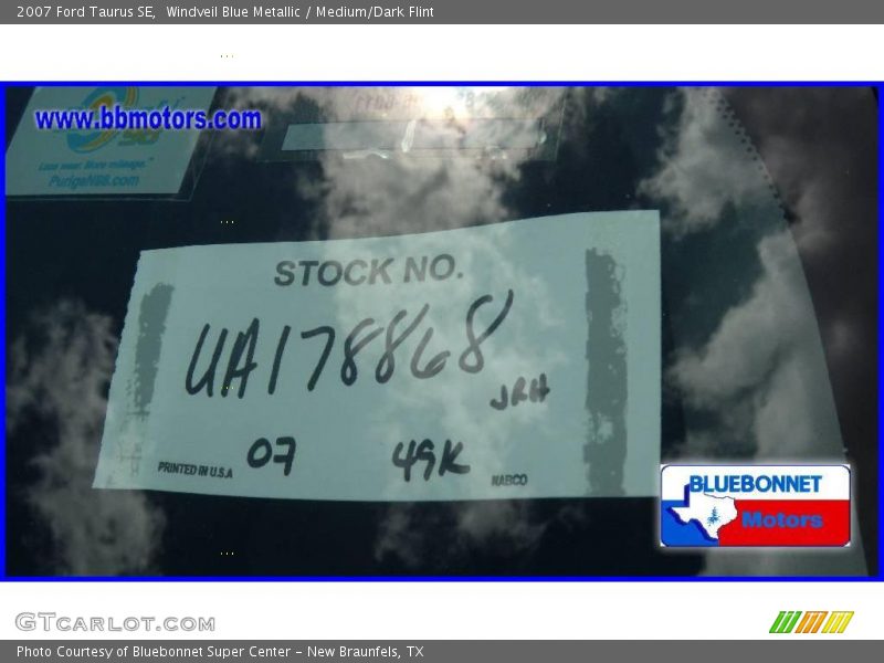 Windveil Blue Metallic / Medium/Dark Flint 2007 Ford Taurus SE
