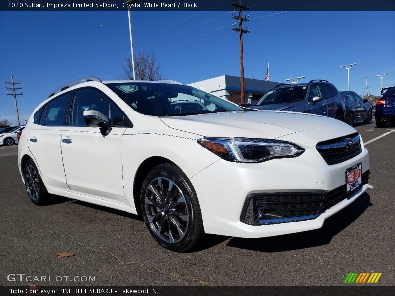 Crystal White Pearl / Black 2020 Subaru Impreza Limited 5-Door