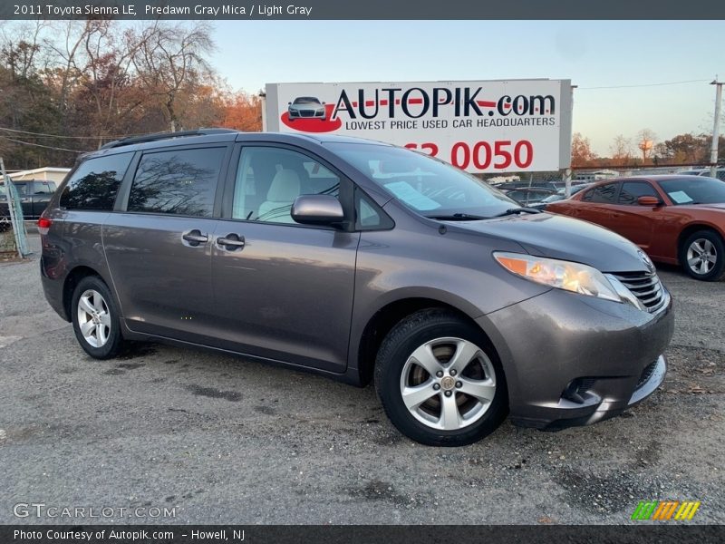 Predawn Gray Mica / Light Gray 2011 Toyota Sienna LE