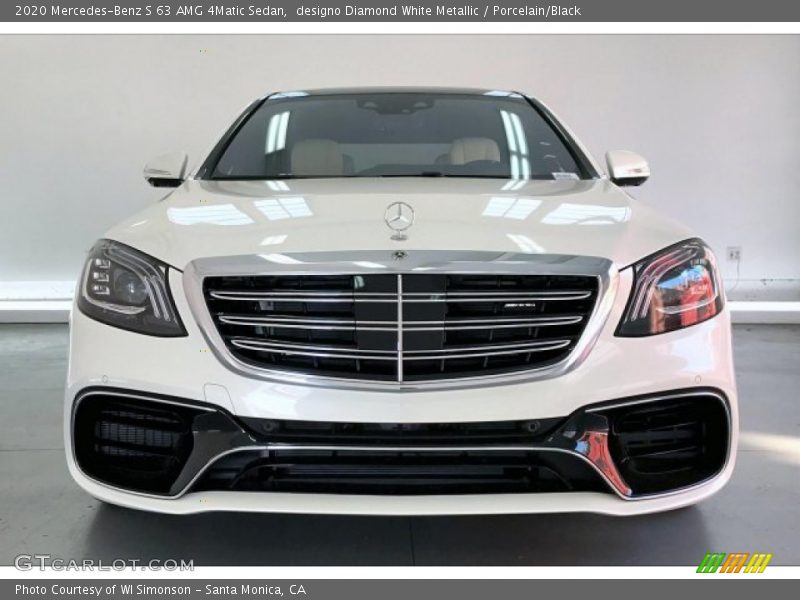 designo Diamond White Metallic / Porcelain/Black 2020 Mercedes-Benz S 63 AMG 4Matic Sedan