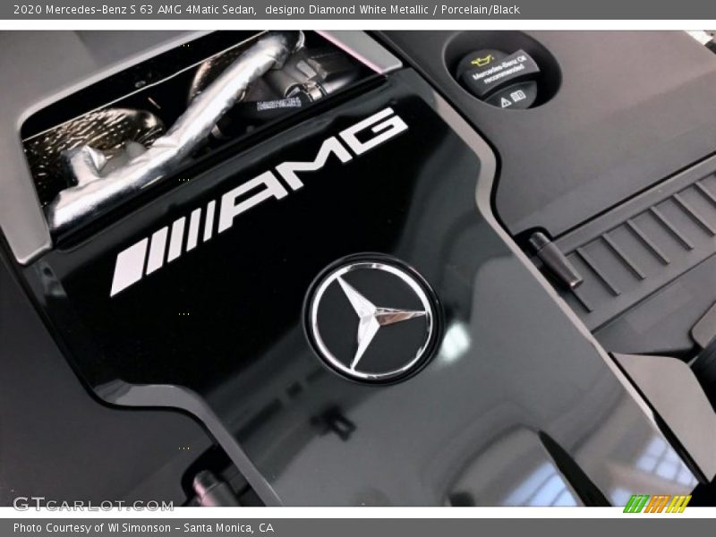 designo Diamond White Metallic / Porcelain/Black 2020 Mercedes-Benz S 63 AMG 4Matic Sedan