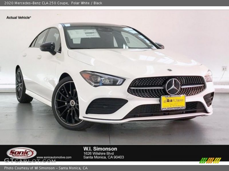 Polar White / Black 2020 Mercedes-Benz CLA 250 Coupe