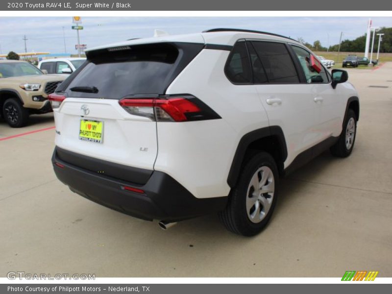 Super White / Black 2020 Toyota RAV4 LE