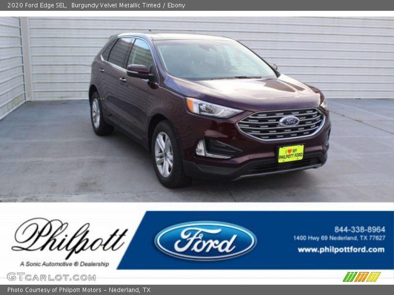 Burgundy Velvet Metallic Tinted / Ebony 2020 Ford Edge SEL