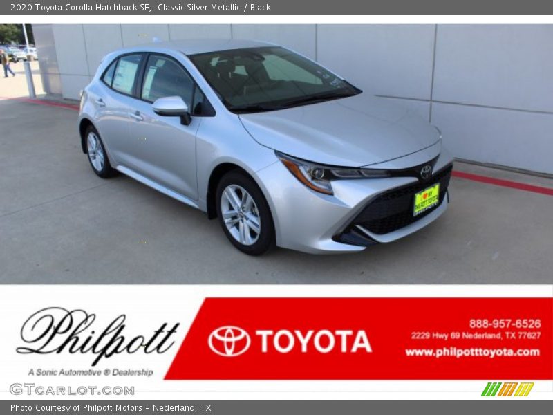 Classic Silver Metallic / Black 2020 Toyota Corolla Hatchback SE
