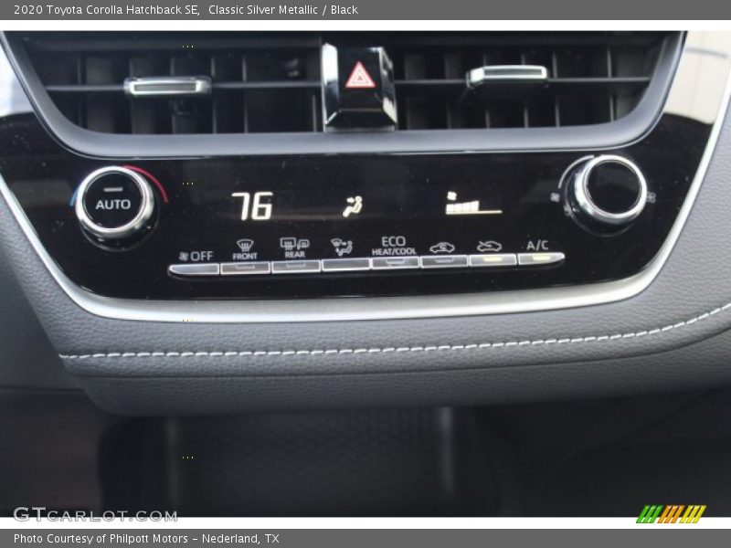 Controls of 2020 Corolla Hatchback SE