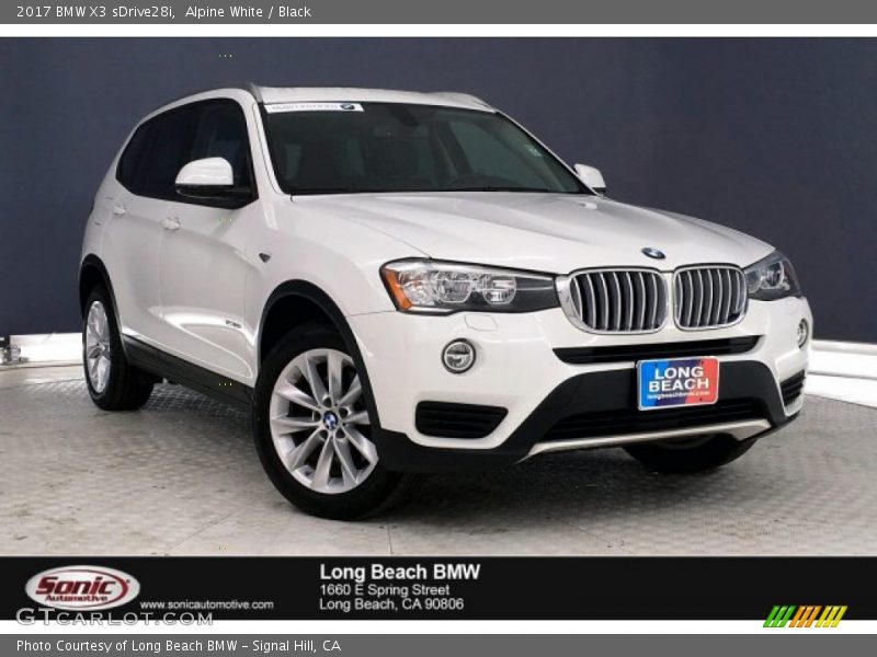 Alpine White / Black 2017 BMW X3 sDrive28i
