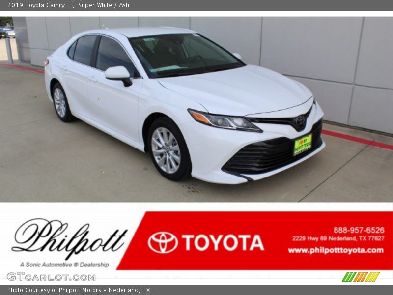 Super White / Ash 2019 Toyota Camry LE
