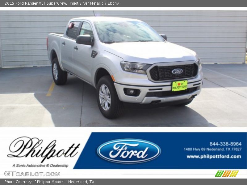 Ingot Silver Metallic / Ebony 2019 Ford Ranger XLT SuperCrew